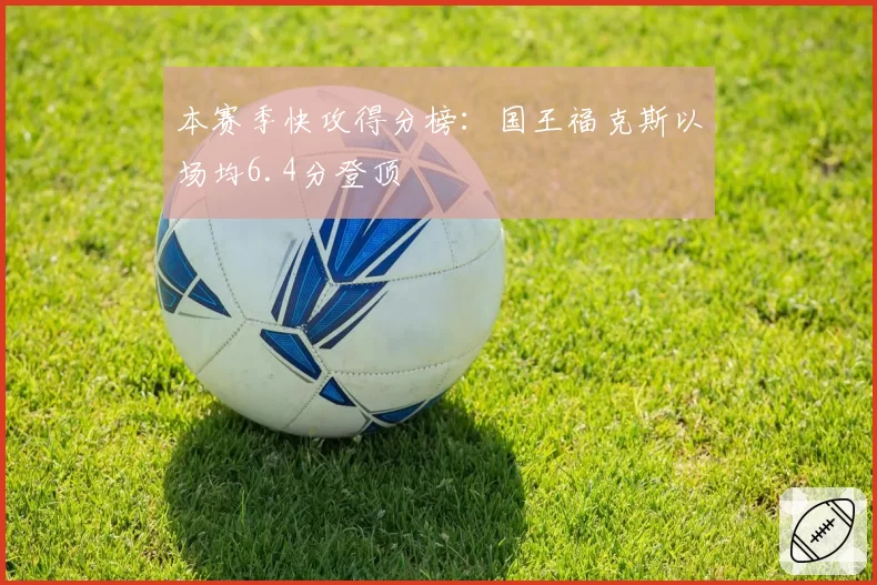 本赛季快攻得分榜:国王福克斯以场均6.4分登顶